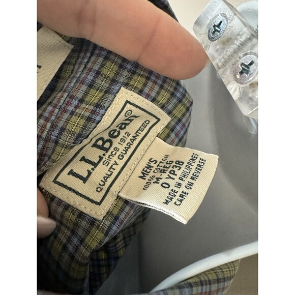 L.L. Bean Shirt Men’s Medium Regular Plaid Button Traditional Fit Casual - Picture 4 of 6